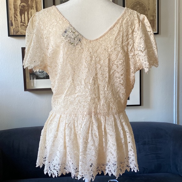 Anthropologie Lace Shirt Sz 10 - Picture 3 of 5